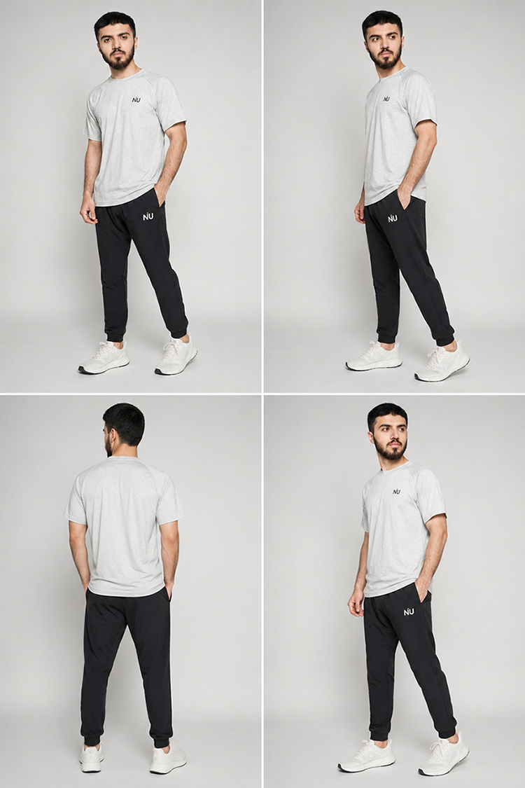 2-Piece Light Grey & Black Outfit – Small - Image 4